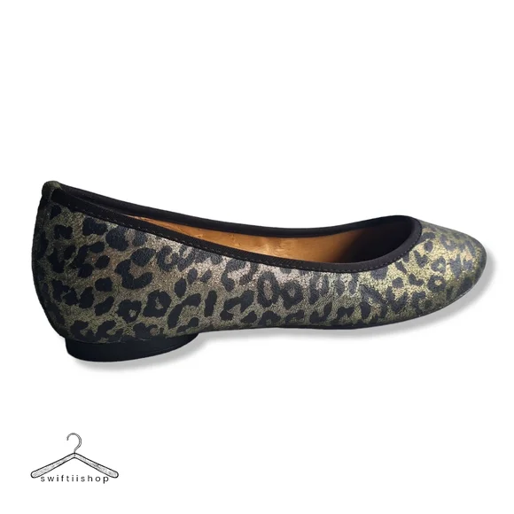 Hush Puppies Size 9 Animal Print Leather Ballet Flats Shoes - Picture 6 of 14